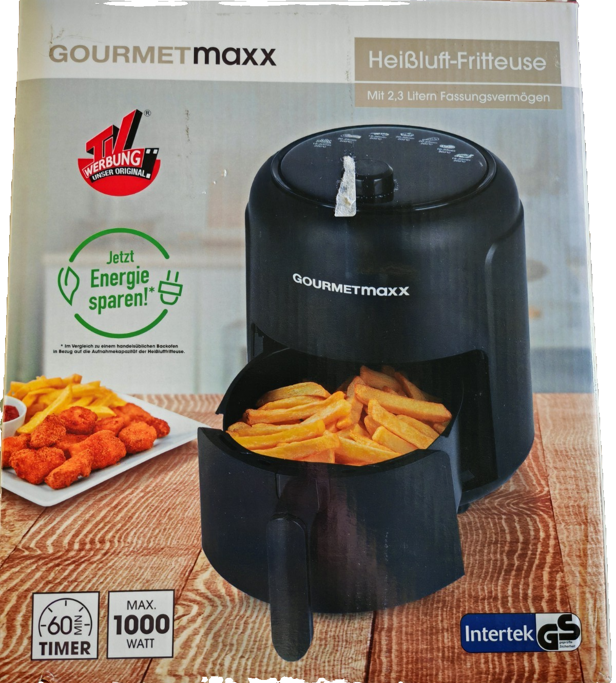 GOURMETmaxx Heißluftfritteuse 2,3L Airfryer 1000W 9 Funktionen Timer HO-A22
