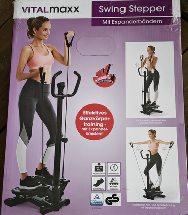 Vitalmaxx Swing Stepper mit Expanderbändern Fitnessgerät Heimtrainer Workout