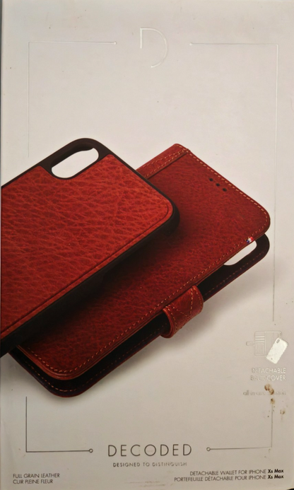 Decoded Wallet iPhone XS Max Leder Hülle Detachable Case Cinnamon Braun A9