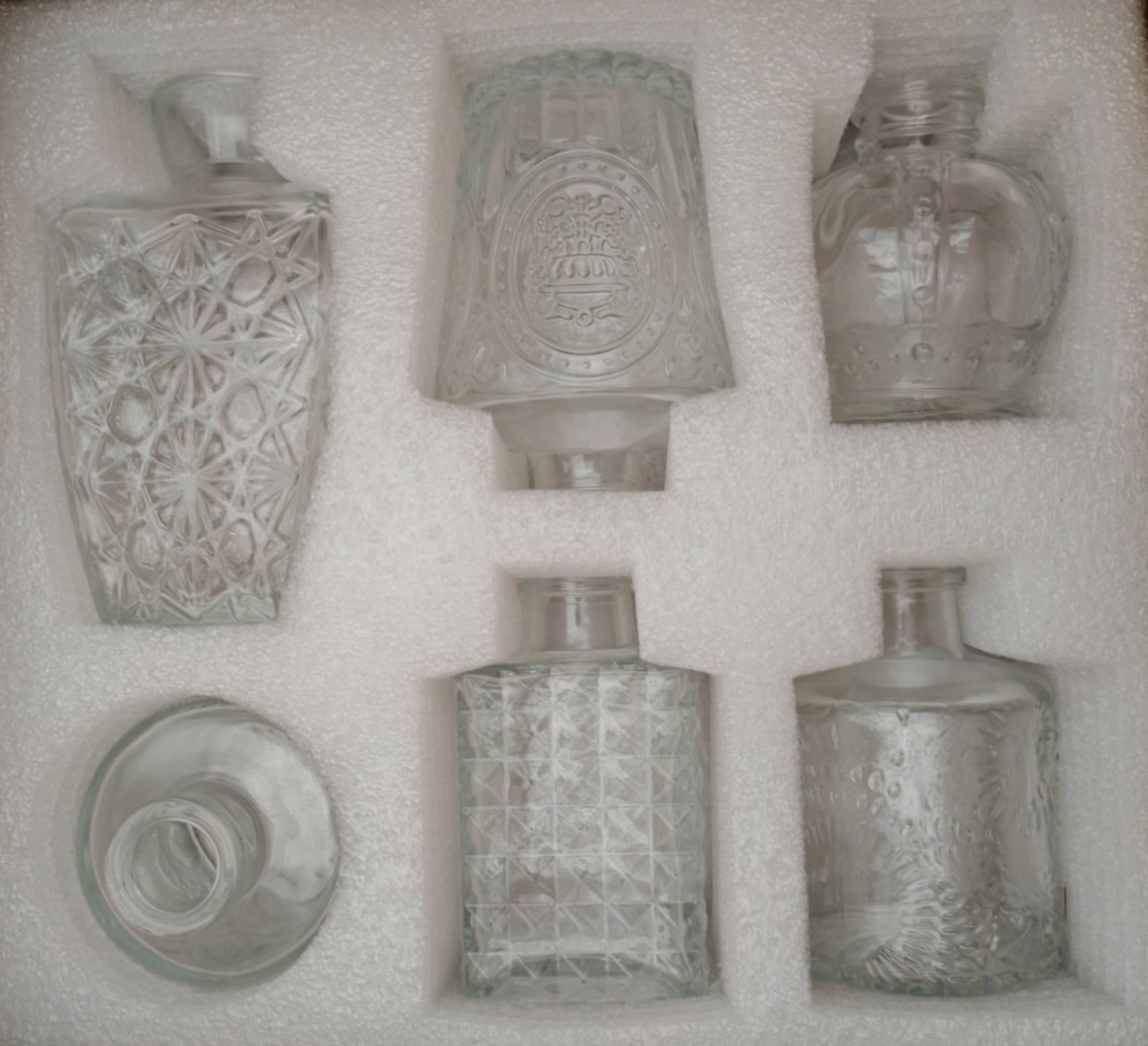 Der Rose 6er Set Glasvasen Mini Vasen Vintage Blumenvase Tischdeko Hochzeit C5
