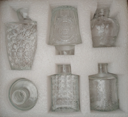 Der Rose 6er Set Glasvasen Mini Vasen Vintage Blumenvase Tischdeko Hochzeit C5