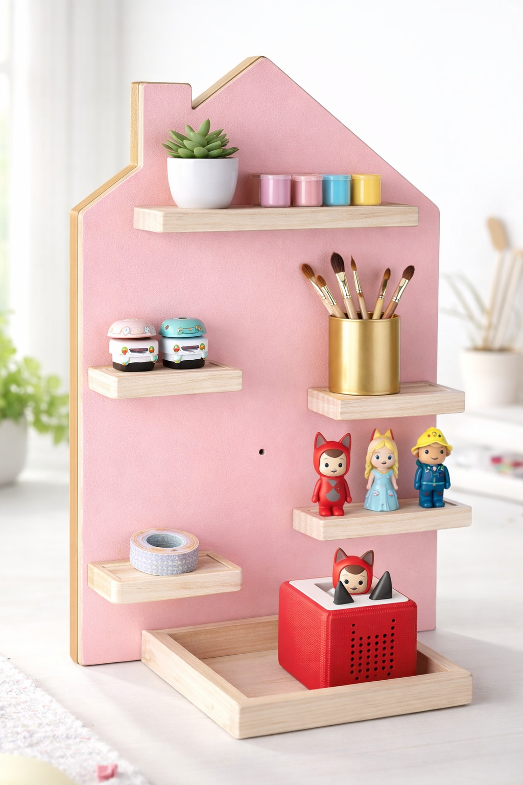 Sternfeld Tonie Regal Holz – Rosa 43x28 cm Wandregal Kinder