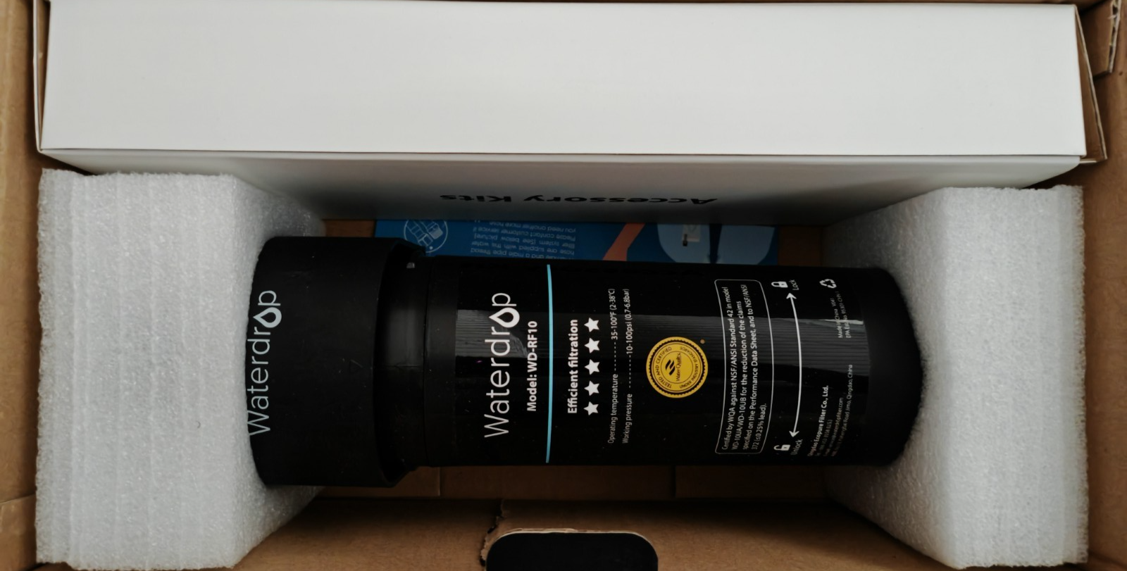 Waterdrop WD-10UA Wasserfilter NSF ANSI 42 Ersatzfilter 11000 Gallonen Filter B5