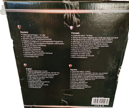 DMS XXXL Heißluftfritteuse 12L 1800W Airfryer Backofen Dörrautomat XXL HO-A22