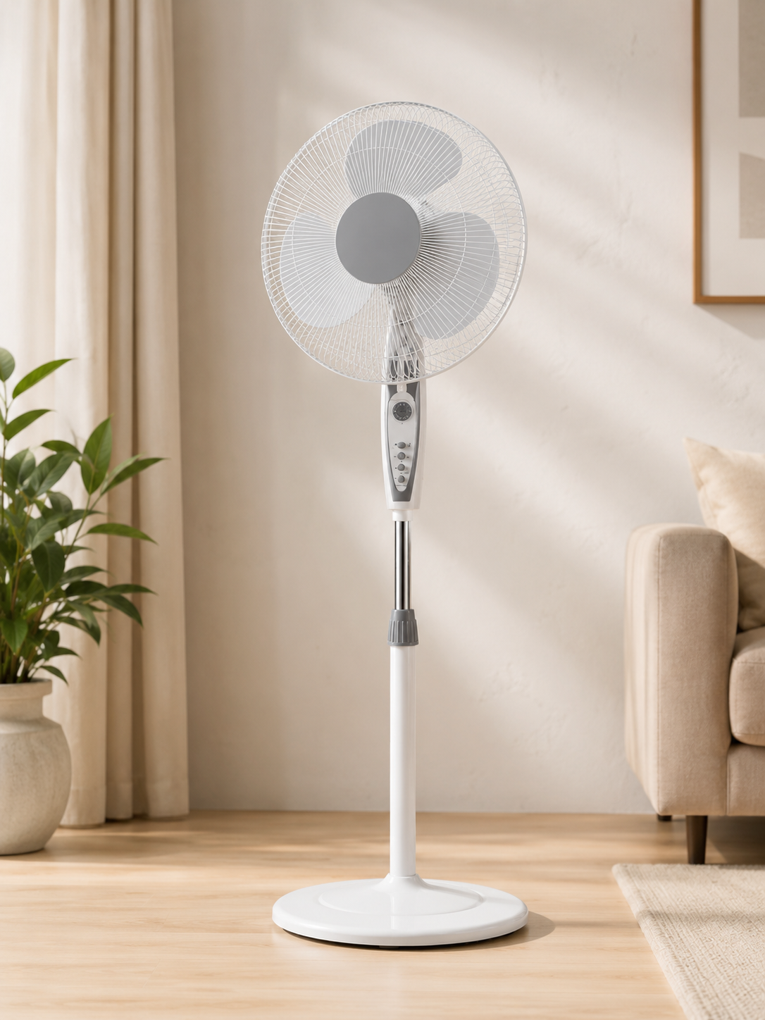 Orbegozo SF0147 Standventilator 50W 40cm 3 Stufen höhenverstellbar Weiß HO-A14