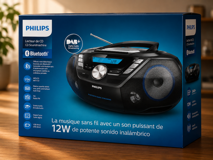 Philips AZB798T/12 CD Soundmachine DAB+ Bluetooth Kassette USB Radio CD A08 G