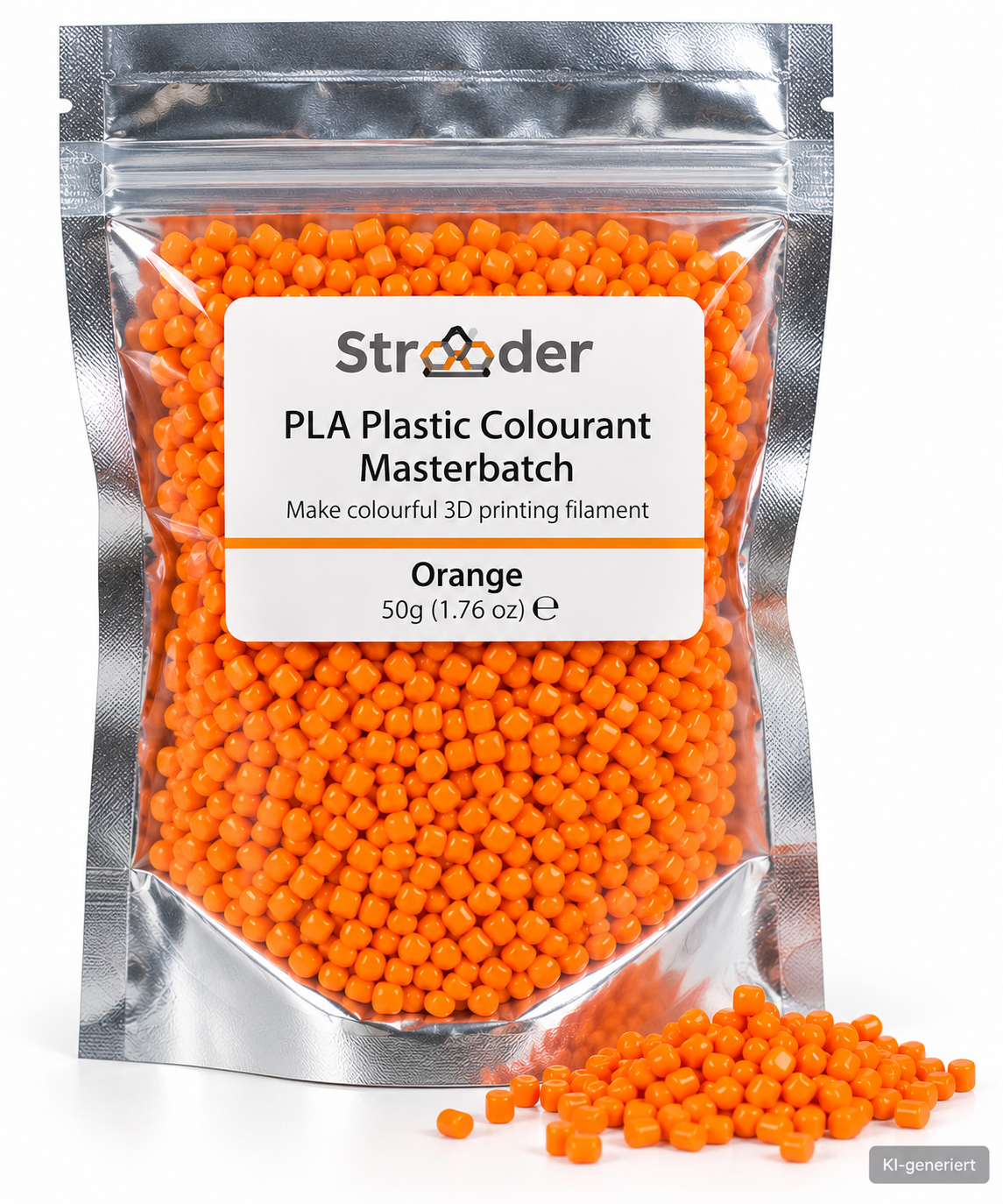 Strobolor PLA Masterbatch Orange 50g Farbgranulat für 3D Druck Filament C3