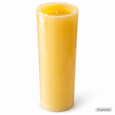 TEWA LED Kaminkerze 45 cm XXL Dekokerze Flammenoptik Creme Batterie C2