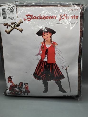 Funny Fashion Blackheart Pirate Kostüm, Größe 152
