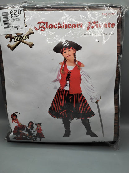 Funny Fashion Blackheart Pirate Kostüm, Größe 152