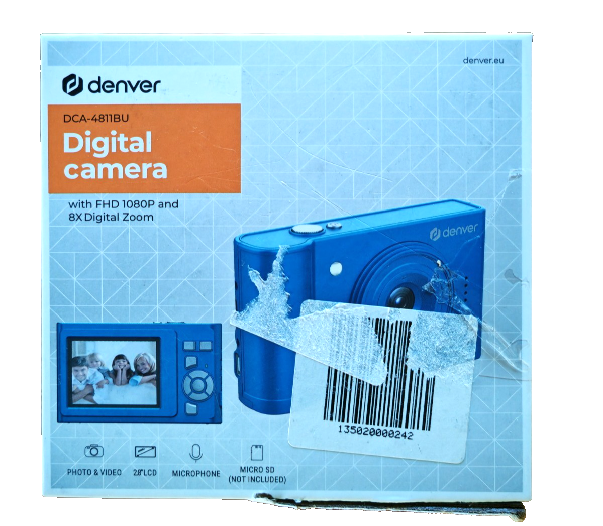 Denver DCA-4811BU Digitalkamera FHD 1080P Kamera Camcorder Foto Video Blau