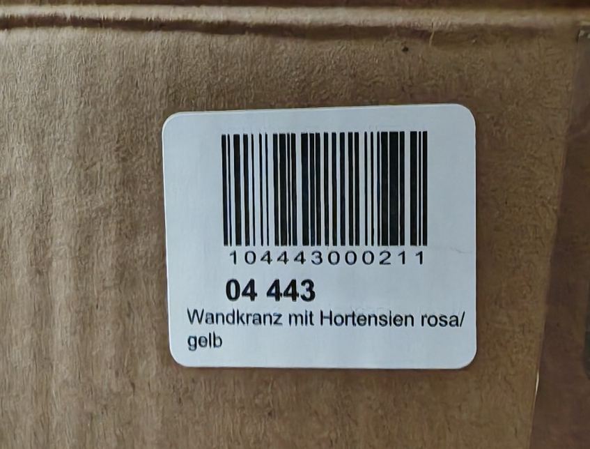 Wandkranz Hortensien Rosa Gelb Blumenkranz Türkranz Schmetterlinge Frühling HA18
