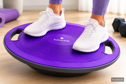 Navaris Therapiekreisel Balance Board Ø40cm Lila Wackelbrett Gleichgewicht HA11