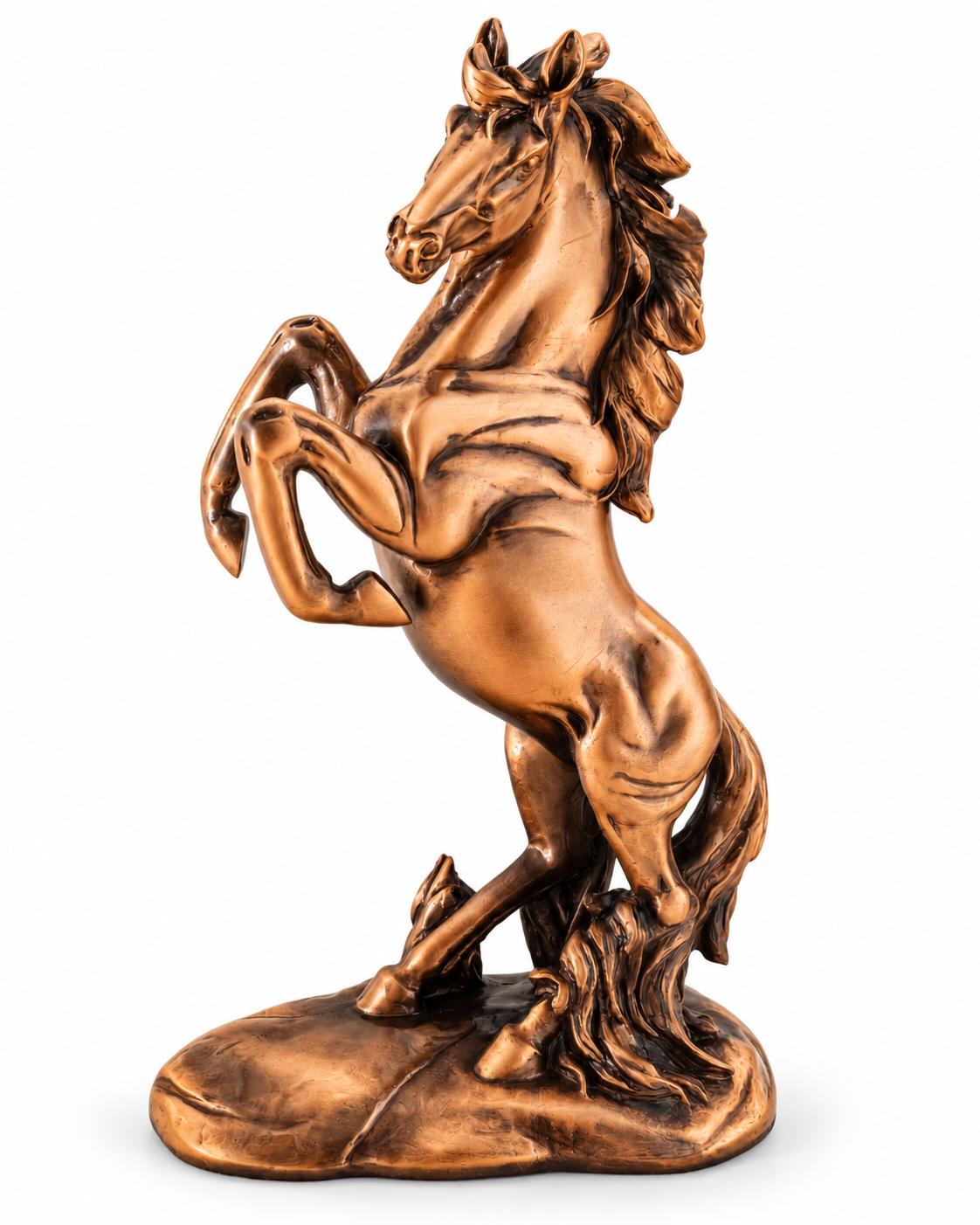 Pferdefigur Steigendes Pferd Skulptur Dekofigur Bronzeoptik ca. 26 cm D10