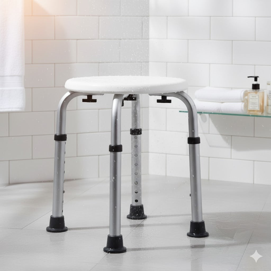 Orbisana Duschhocker, höhenverstellbar - 6-Fach höhenverstellbar bis 50 cm