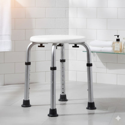 Orbisana Duschhocker, höhenverstellbar - 6-Fach höhenverstellbar bis 50 cm