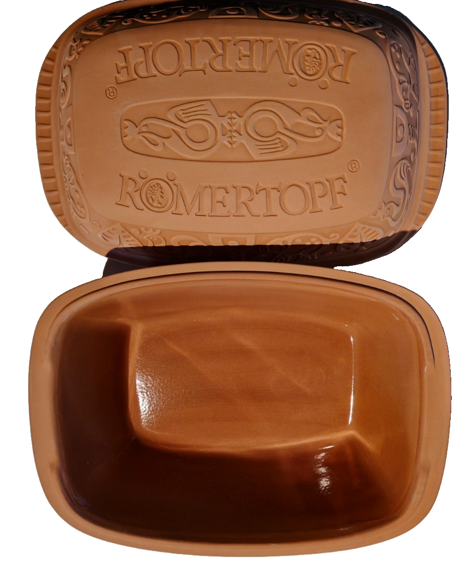 Römertopf Bräter Ton Keramik 37 x 27 cm mit Deckel Original Klassiker B2
