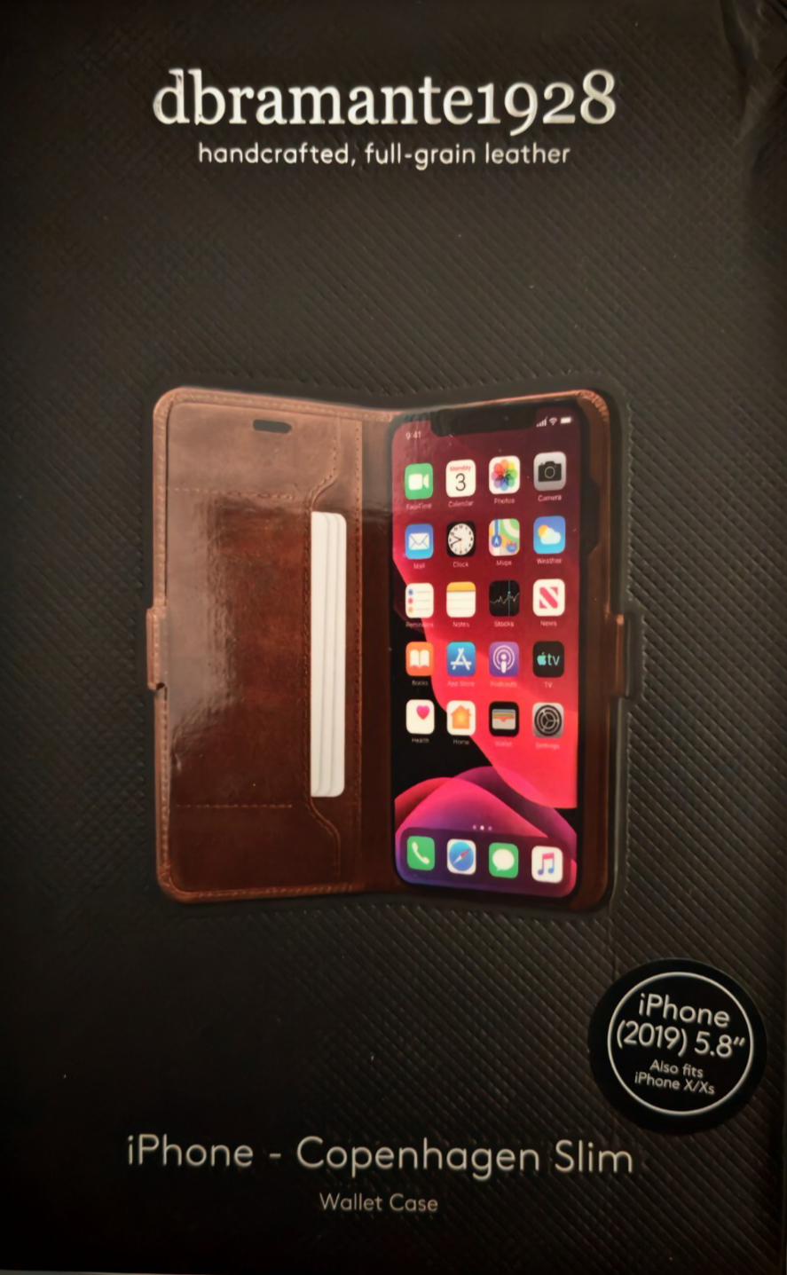 dbramante1928 Copenhagen Slim iPhone 11 Pro Leder Wallet Case Tan RFID A9
