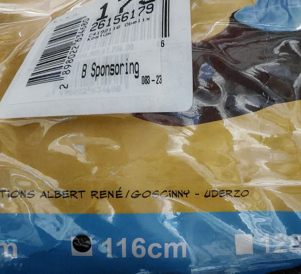 CHAKS Obelix Kinder Kostüm Gr. 116 5-6 Jahre Asterix Lizenz Fasching