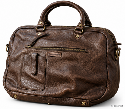 DESIDERIUS Sperantia Levana Ledertasche Olive Rindsleder Nieten Handtasche H2