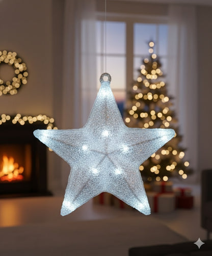 Casa Deco LED-Acrylfigur Stimmungsvolle Winterdekoration Stern