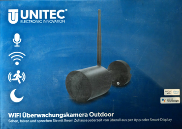 UNITEC WLAN Überwachungskamera Outdoor WiFi Kamera