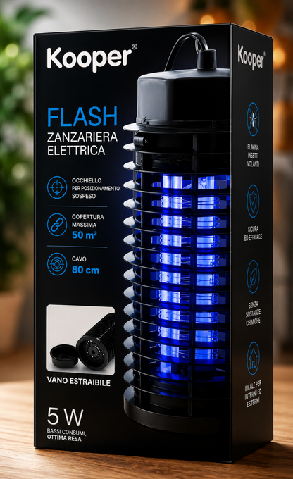 Kooper Flash 5W Insektenvernichter UV Insektenlampe Fliegenfalle Mückenfalle D9