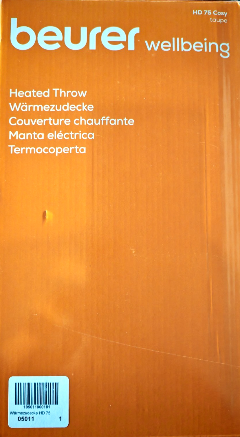 Beurer HD75 Heizdecke Wärmedecke 180x130cm 6 Stufen Abschaltautomatik HO-A25