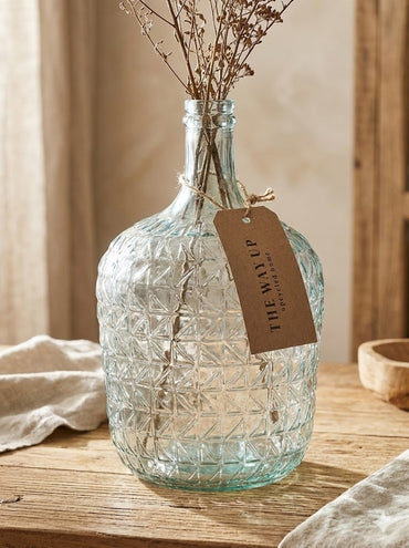 the way up Recyclingglas-Vase Valentina , 30cm hoch Clear Glas Deko