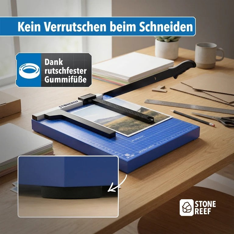 STONEREEF Papierschneider Hebelschneider A4 Schneidemaschine Papier Cutter D7
