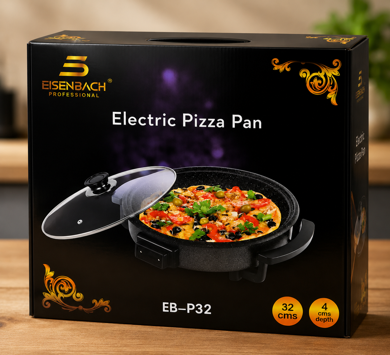 Eisenbach Professional EB-P32 Elektrische Pizza Pfanne Pizzabackofen