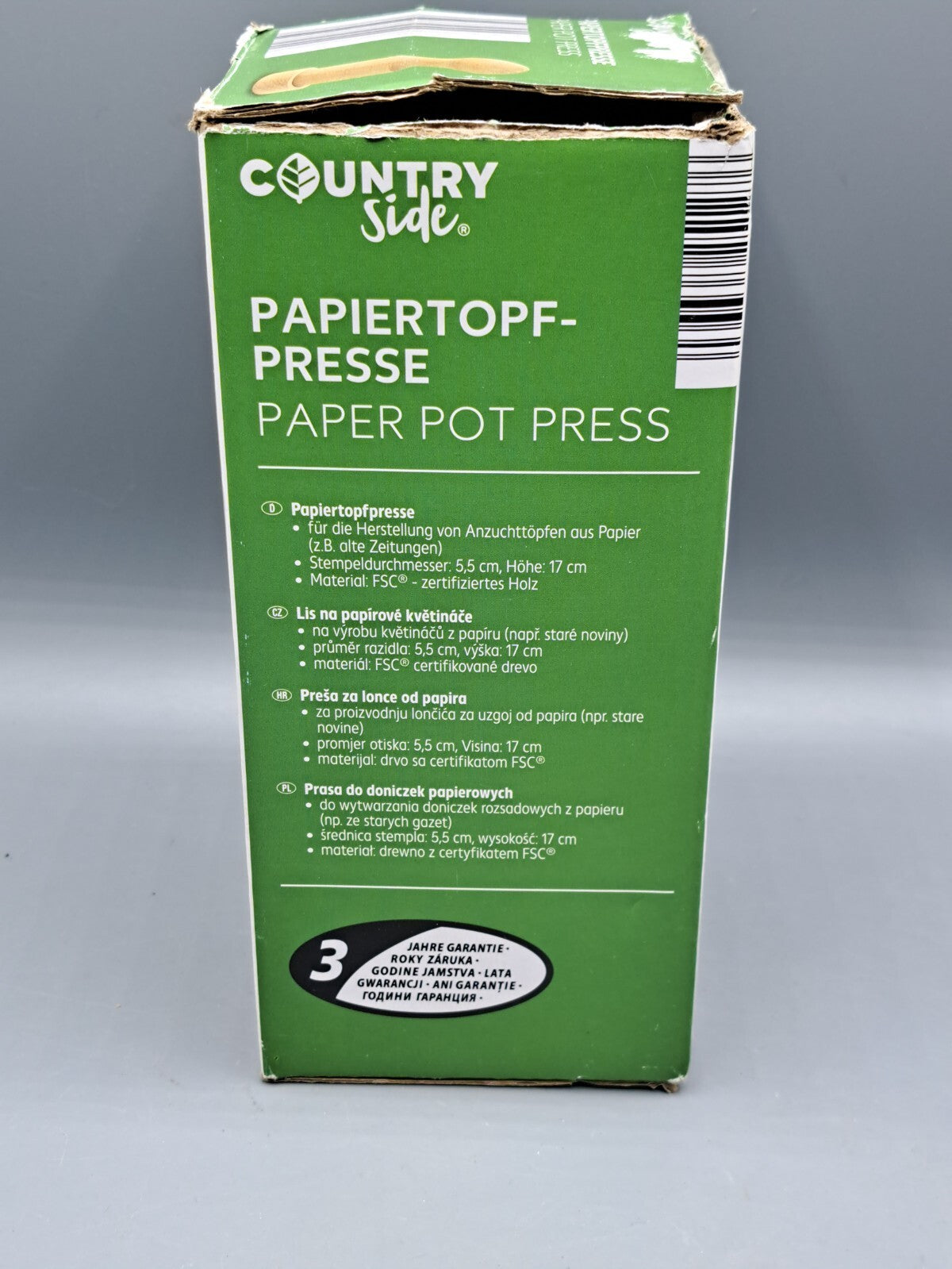 Countryside Papiertopf Presse Set Töpfchenmacher Garten Anzucht Zubehör