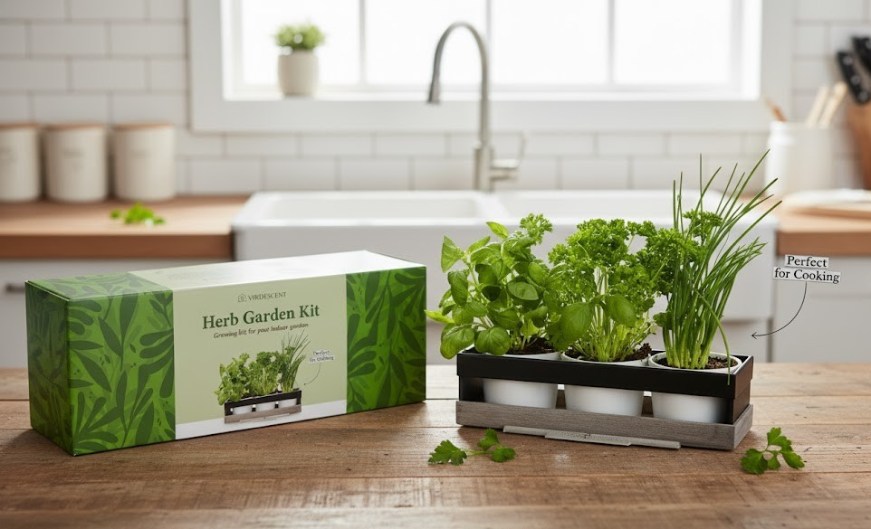 Viridescent Herb Garden Kit Küche Kräuter Pflanzen Kochen