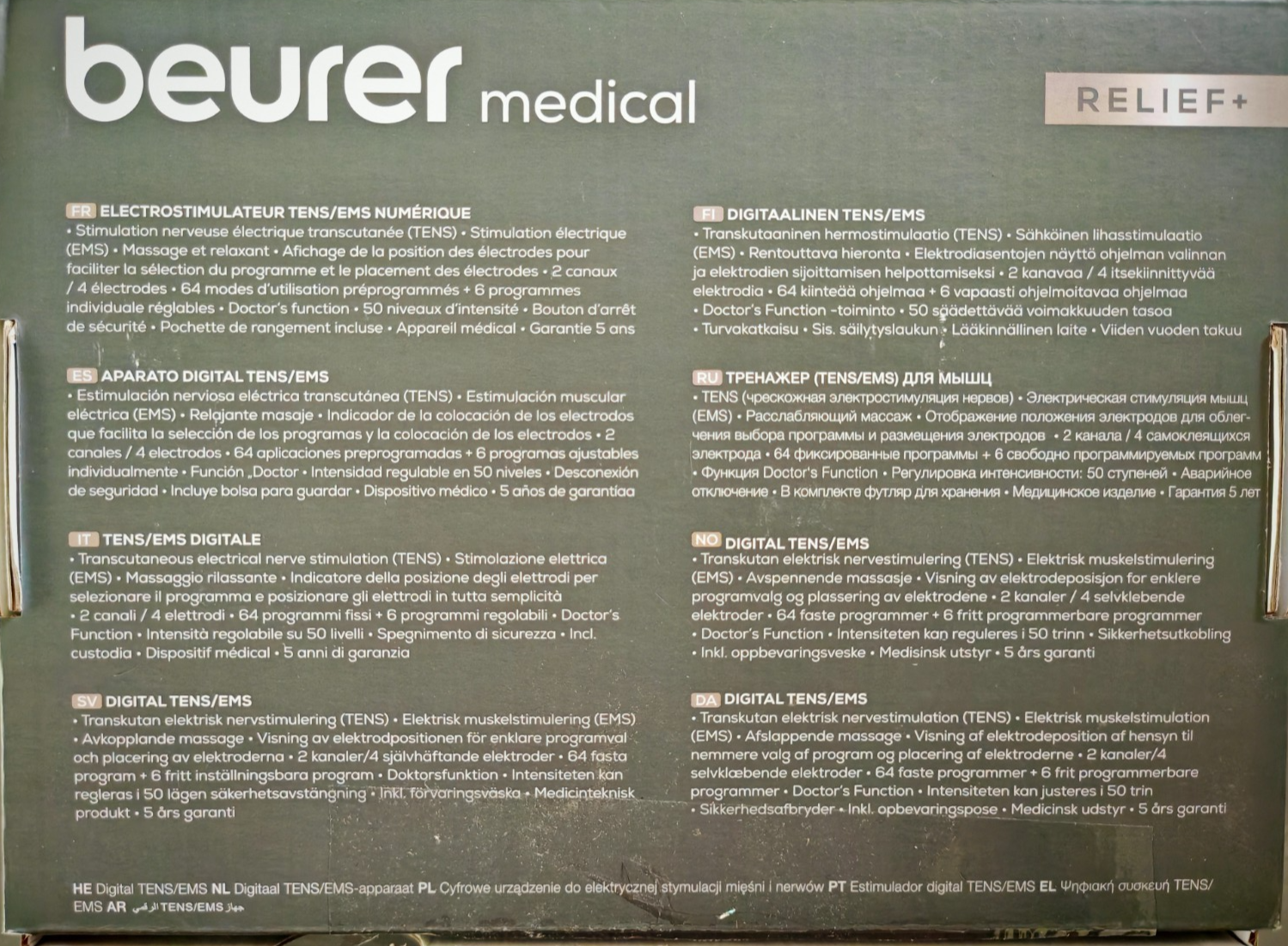 Beurer EM1R Reizstromgerät EMS Muskelstimulator Massagegerät Therapiegerät