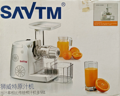 SAVTM JE220-01E00 Slow Juicer Entsafter 150W Kaltentsafter Saftpresse Weiß B3