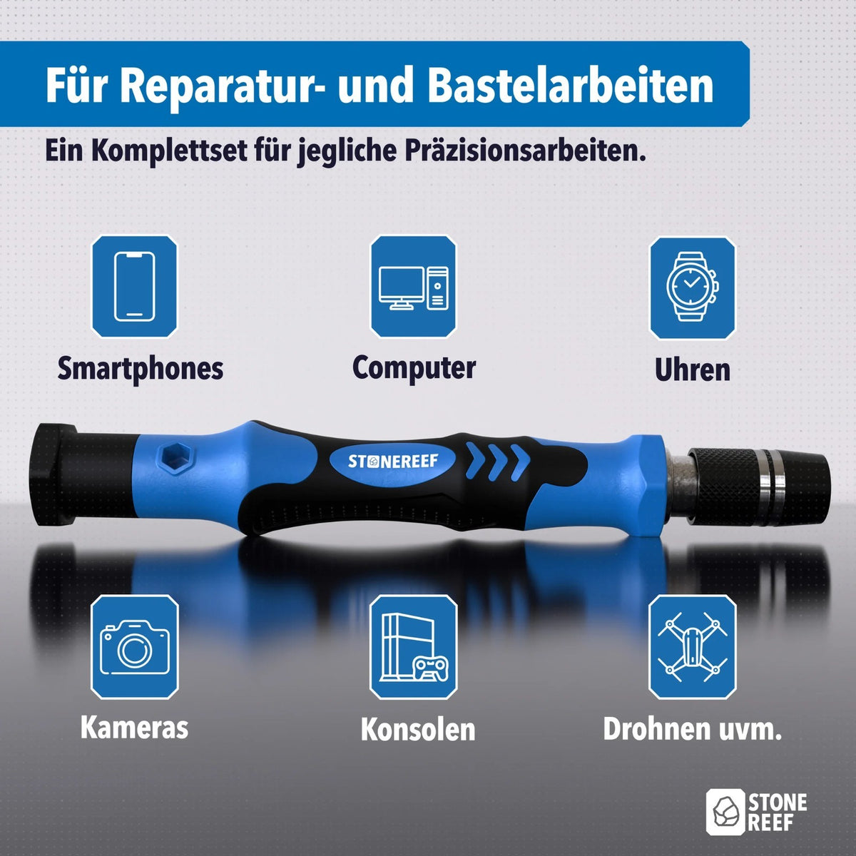 STONEREEF Feinmechaniker Set SR-1408 Handy Reparatur Werkzeug Schraubendreher A8