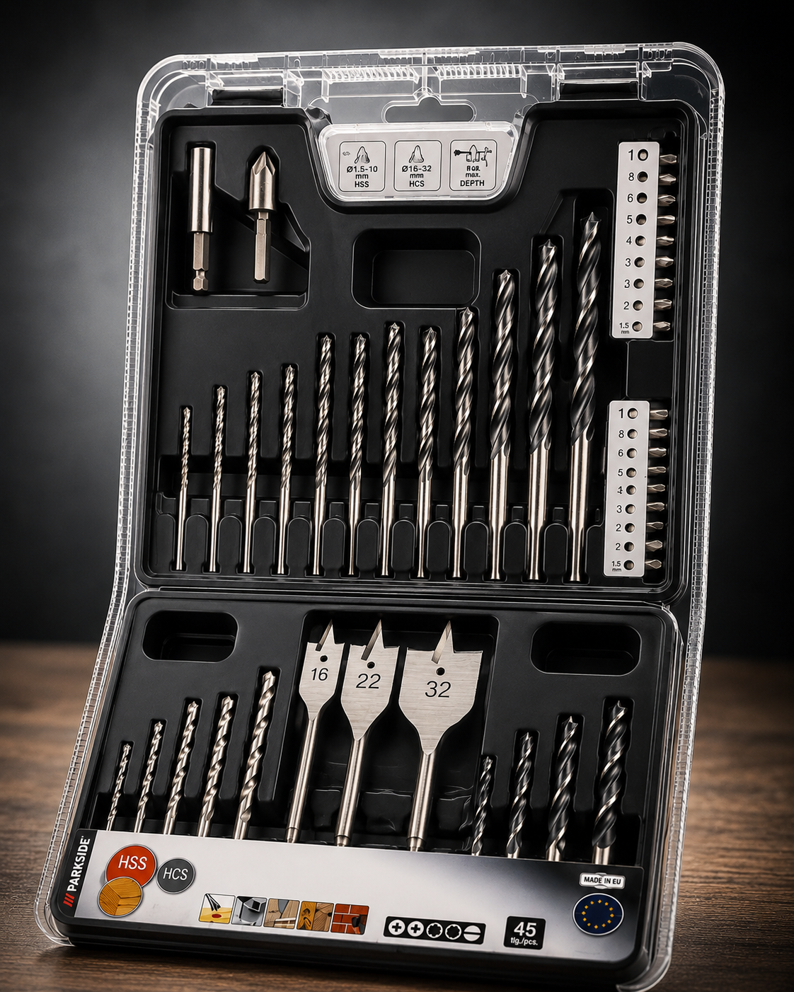 Bits- und Bohrersatz 45-tlg Bitset Bohrerset Schrauber Zubehör Universal A3