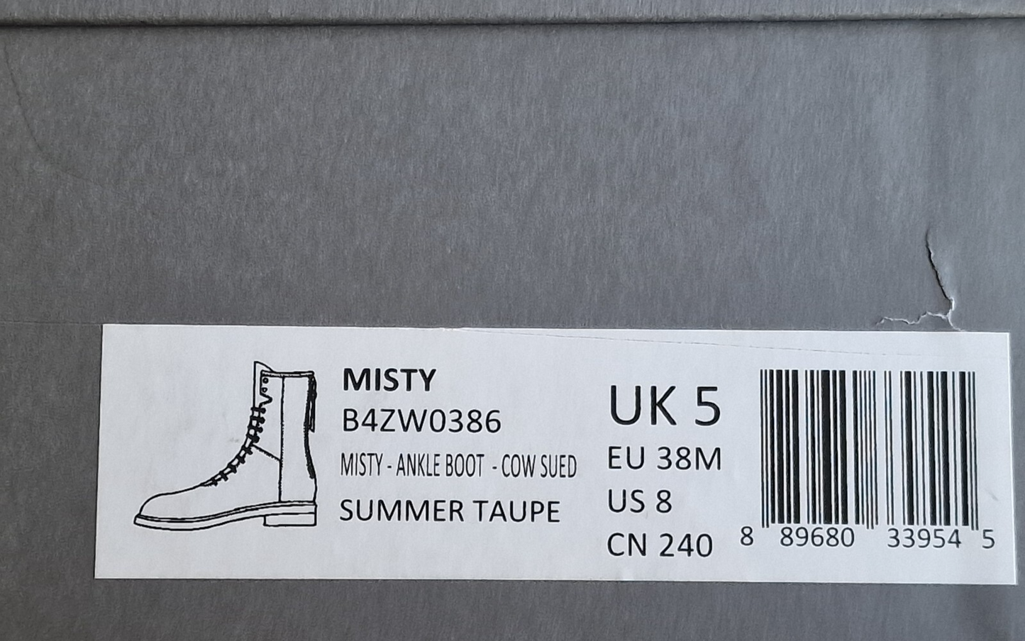 Allsaints, Misty - Anle Boot - Cow Sued, Damen, Taupe, Größe 38