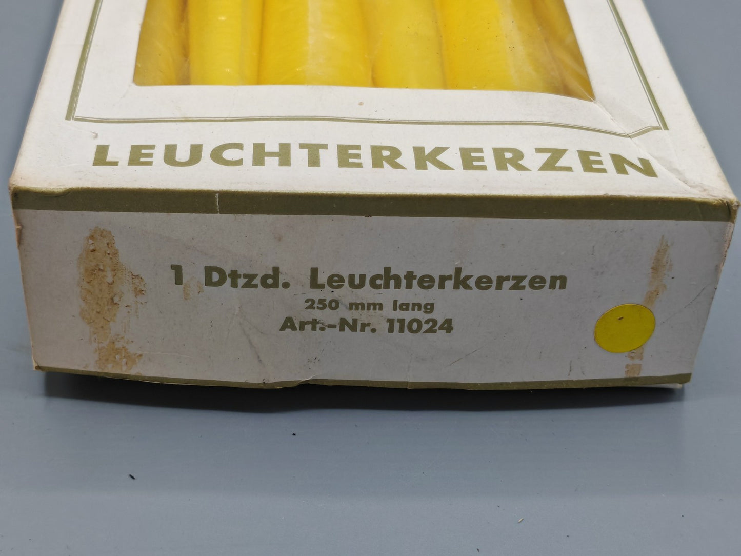 Gies Leuchtkerzen, 250mm lang, 12 Stück, Gelb