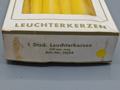 Gies Leuchtkerzen, 250mm lang, 12 Stück, Gelb