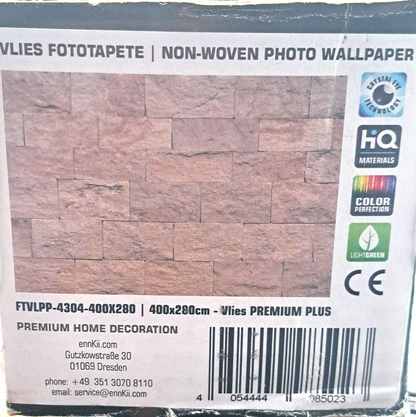 ENKii Vlies Fototapete Steinwand Naturstein 400x280 cm Premium Plus 11,2m² E2