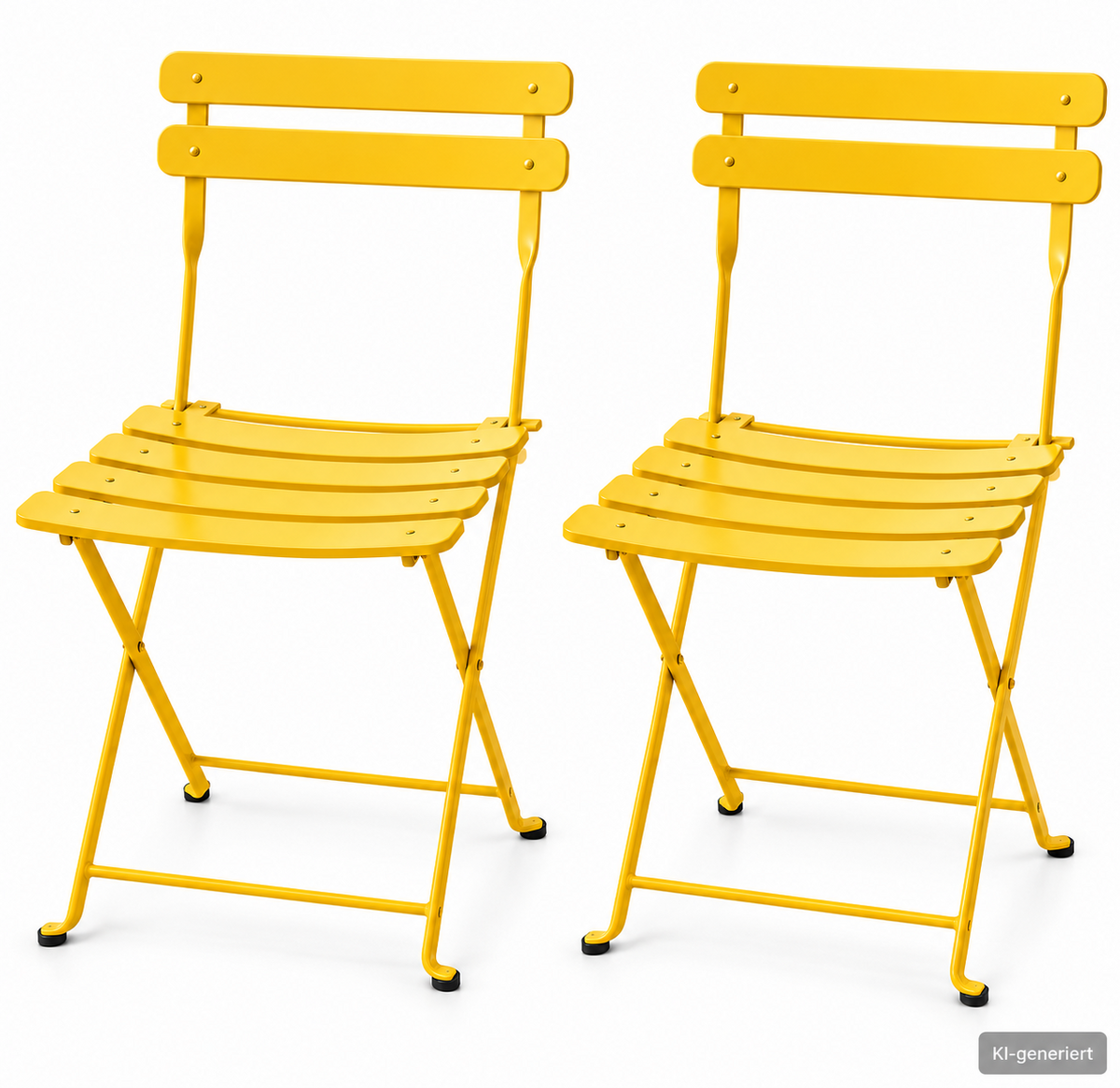 Mano Gartenstuhl 2er Set Metall Gelb Terrasse Balkon Outdoor Stühle HA6