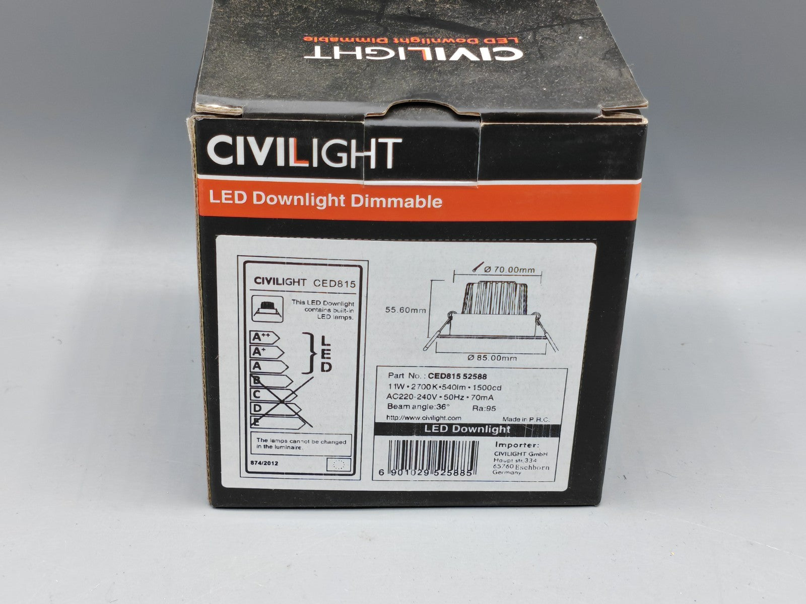 Civilight LED Downlight Dimmable 50W, 540lm