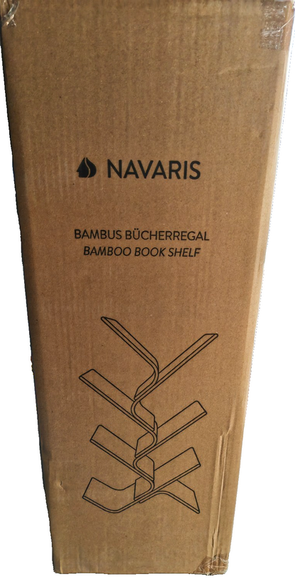 Navaris Bücherregal Bambus 108x59x20cm Standregal Holz Regal Aufbewahrung HO-A9