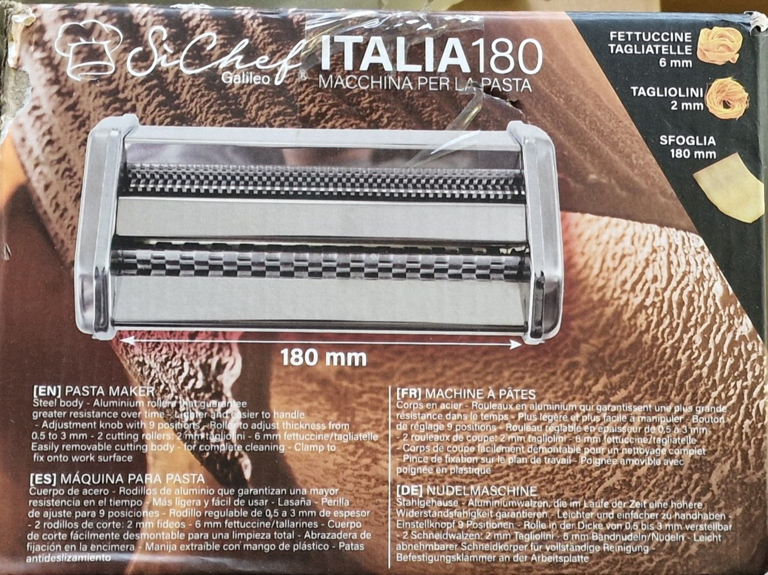 Galileo Casa Italia 180, Nudelmaschine, Küchengerät, Nudeln, Pasta