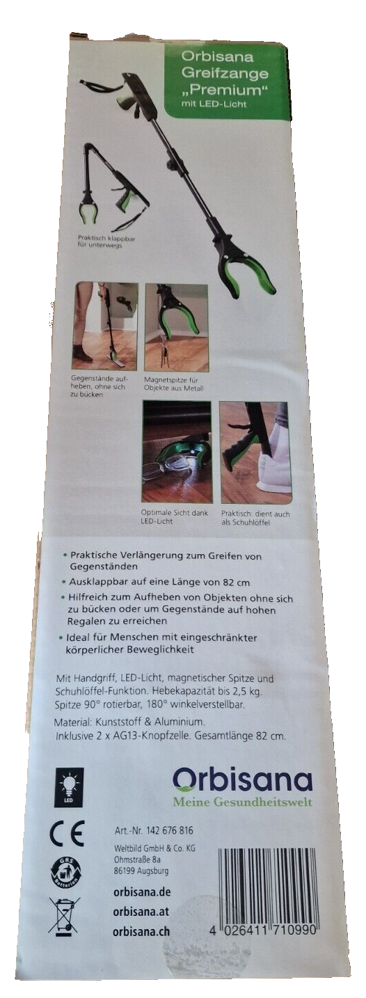 Orbisana Greifzange Premium mit LED-Licht