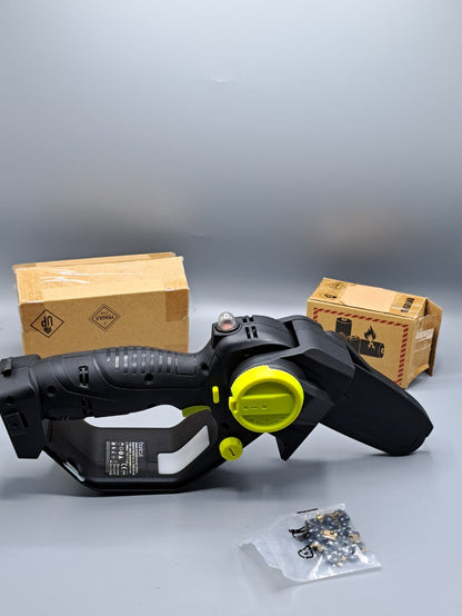 Baricus Einhand-Kettensäge 18V Schwarz inkl. Akku & Ladegerät ✅