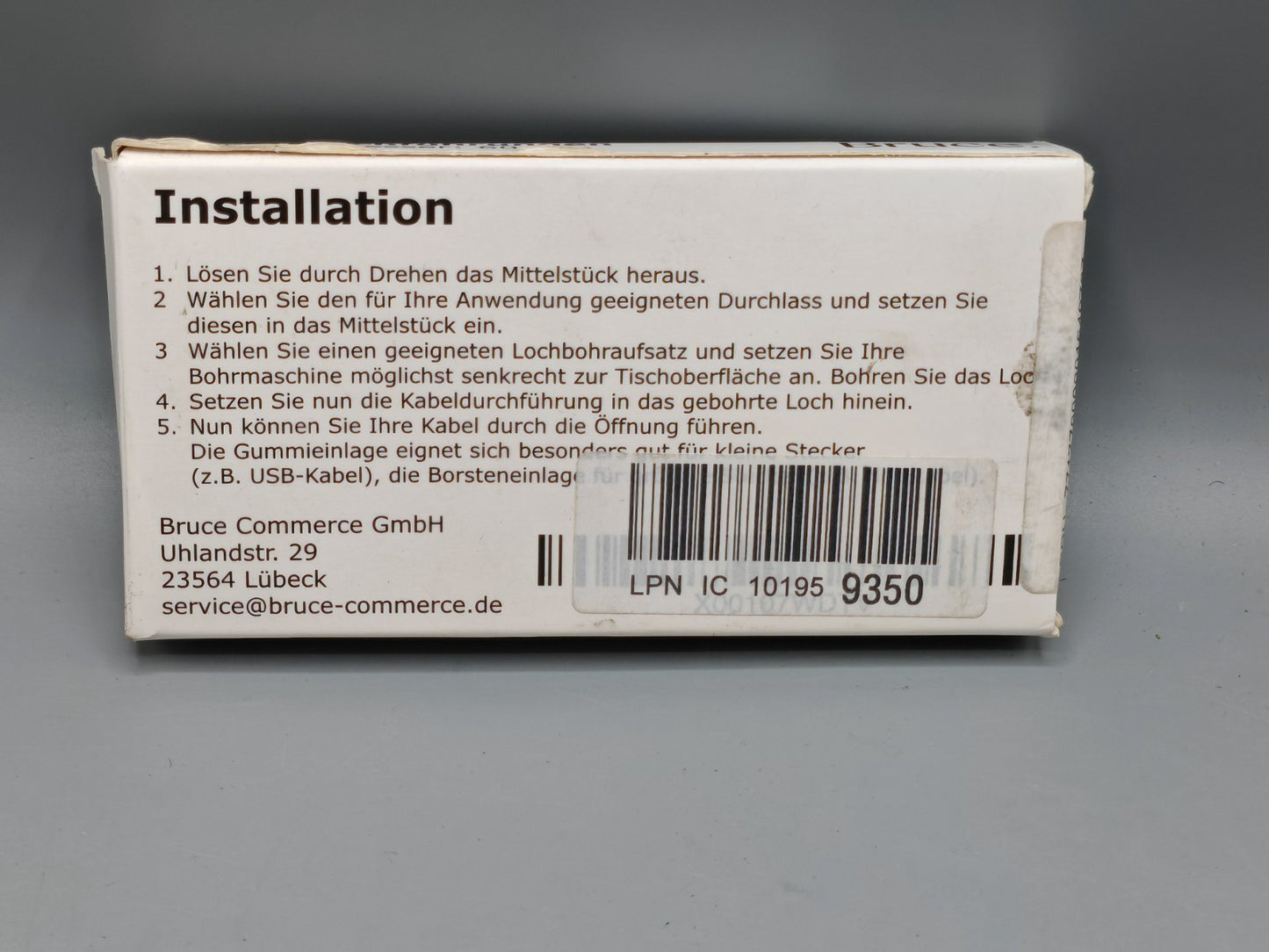 Bruce Kabeldurchführung 60 mm, 2 Stück