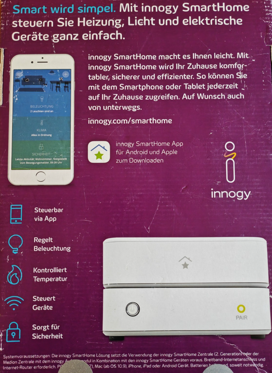 Innogy Smart Home Heizungssteuerung Set – 2 Thermostate & Zentrale Einheit