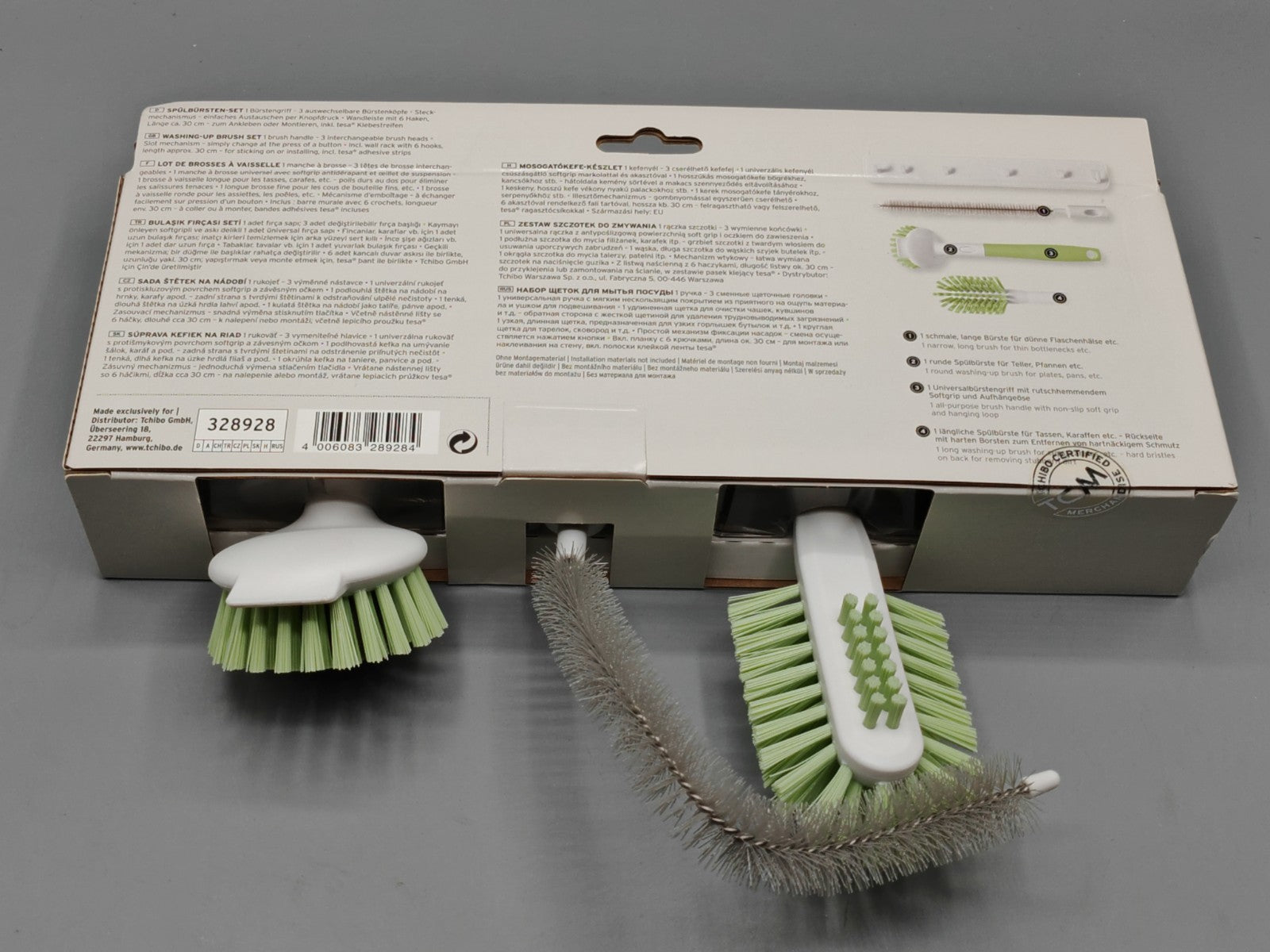 Tchibo Spülbürsten Set 1 Griff + 3 Bürstenköpfe inkl. Wandleiste Küche